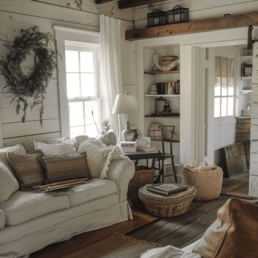 Cozy farmhouse living room