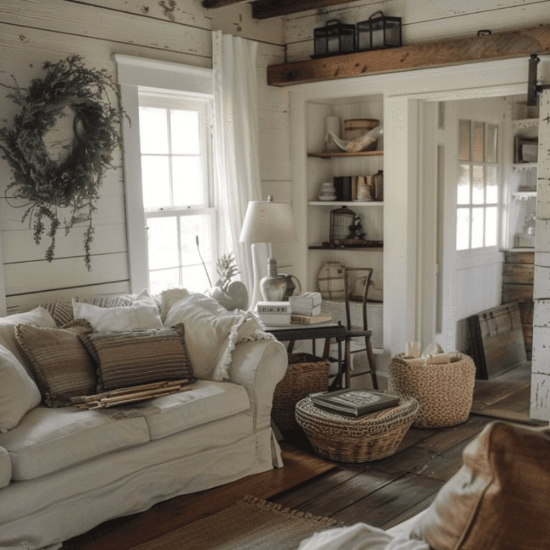 10 Beautiful and Cozy Farmhouse Living Room Ideas