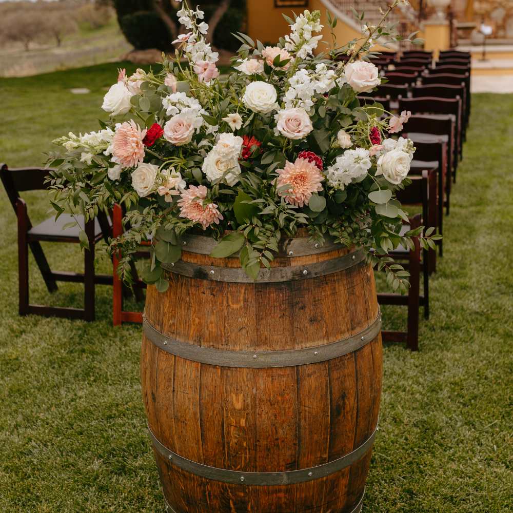 13 DIY Wine Barrel Planter Flowers That Look Stunning